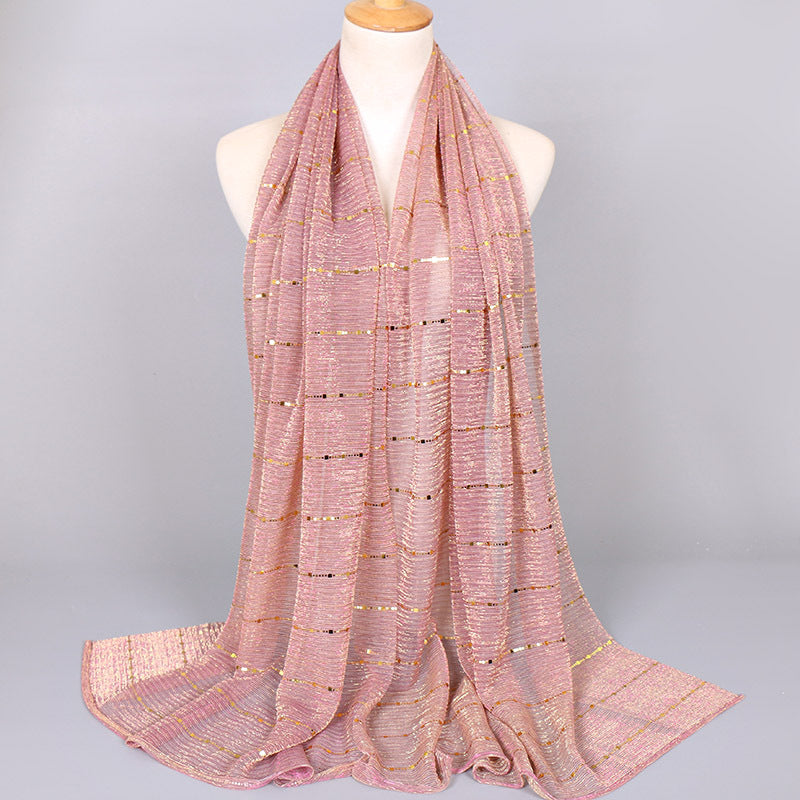 Muslim Women Sequins Hijab Scarf #26VS064