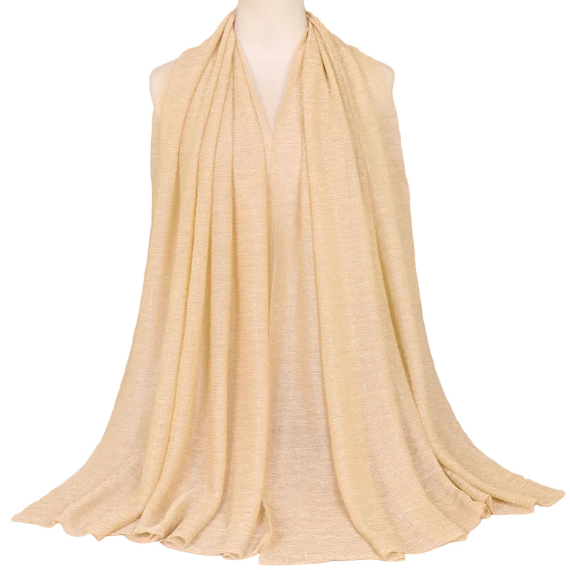 Muslim Women Gold Thread Hijab Scarf #26YW71