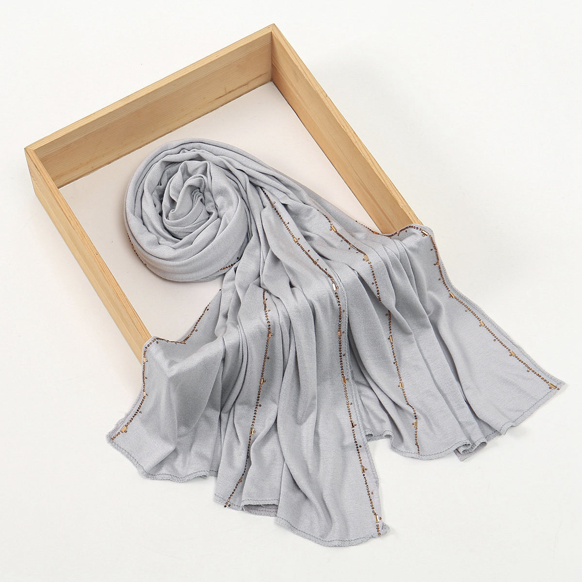 Muslim Women Hotfix Rhinestones Modal Hijab Scarf #26YW365