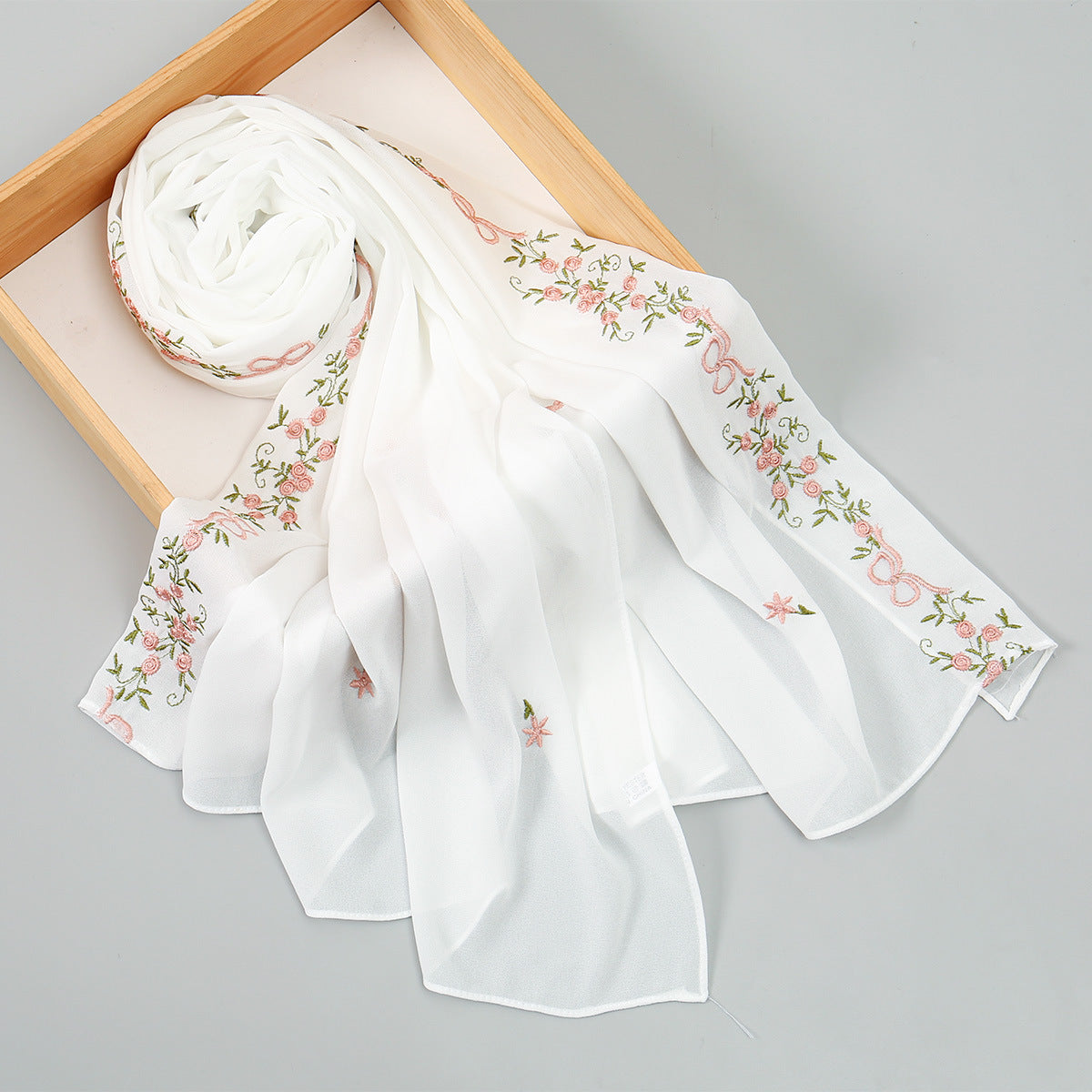 Muslim Women Embroidery Hijab Scarf #26VE122
