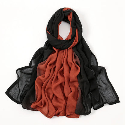 Muslim Women Color Gradient Hijab Scarf #26VS812