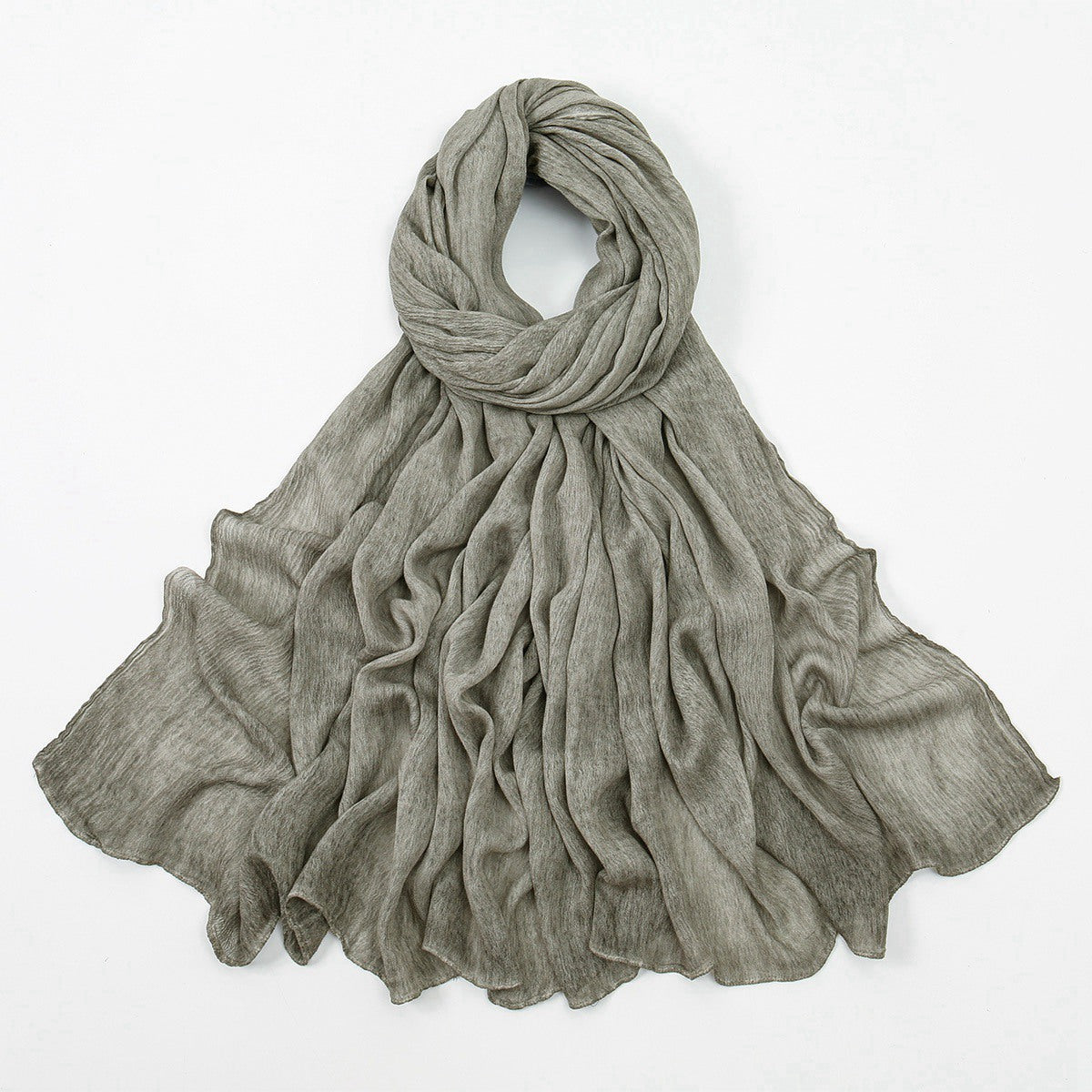 Muslim Women Rayon Textured Hijab Scarf #26VE089