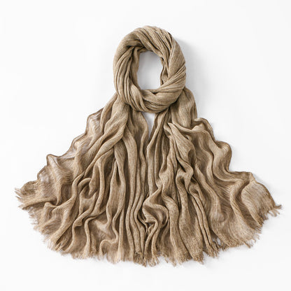 Muslim Women Pleated Hijab Scarf #26VE059