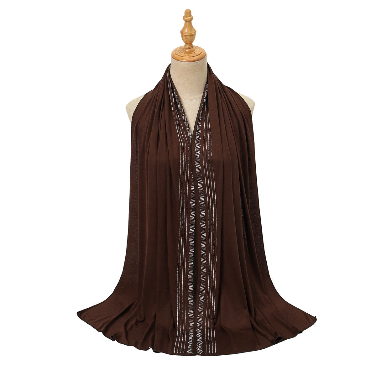 Muslim Women Hotfix Rhinestones Hijab Scarf #26YW576