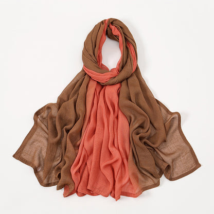 Muslim Women Color Gradient Hijab Scarf #26VS812