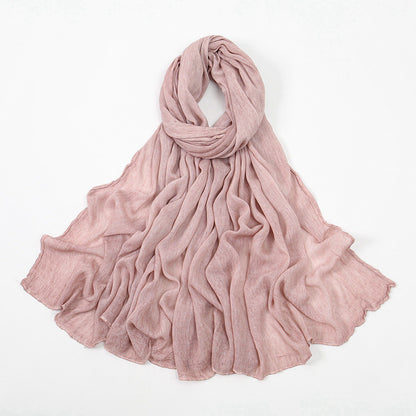 Muslim Women Rayon Textured Hijab Scarf #26VE089