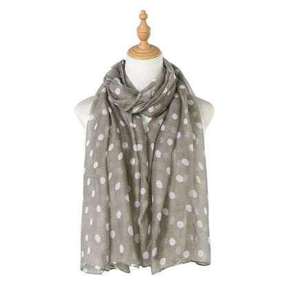 Muslim Women Polka Dot Print Hijab Scarf #26VE125