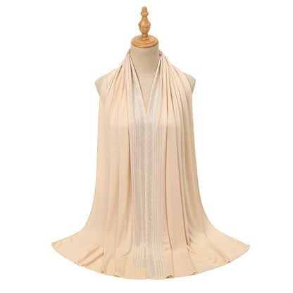 Muslim Women Hotfix Rhinestones Hijab Scarf #26YW576