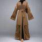 Muslim Women Mesh Embroidery Cardigan Open Abaya Dress
