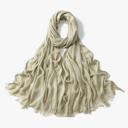 Muslim Women Pleated Hijab Scarf #26VE059