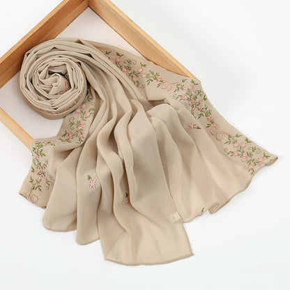 Muslim Women Embroidery Hijab Scarf #26VE122