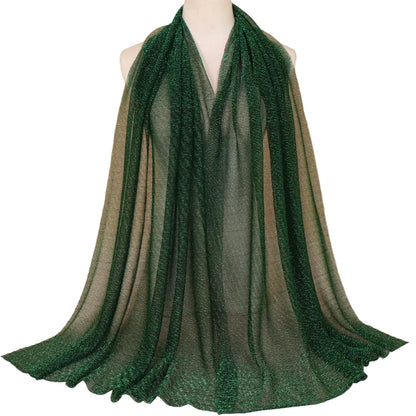 Muslim Women Gold Thread Hijab Scarf #26YW71