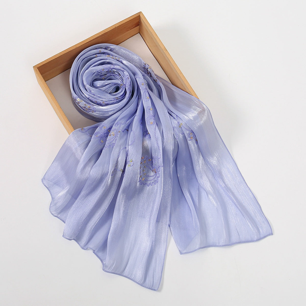 Muslim Women Sequins Embroidery Hijab Scarf #26VE175