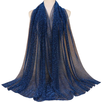 Muslim Women Gold Thread Hijab Scarf #26YW71