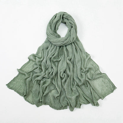 Muslim Women Rayon Textured Hijab Scarf #26VE089