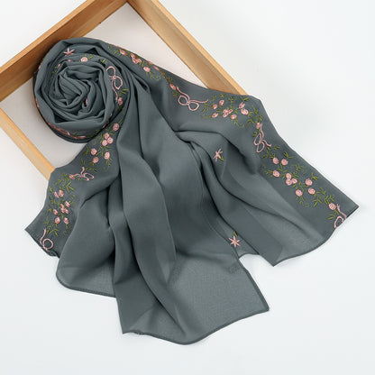 Muslim Women Embroidery Hijab Scarf #26VE122