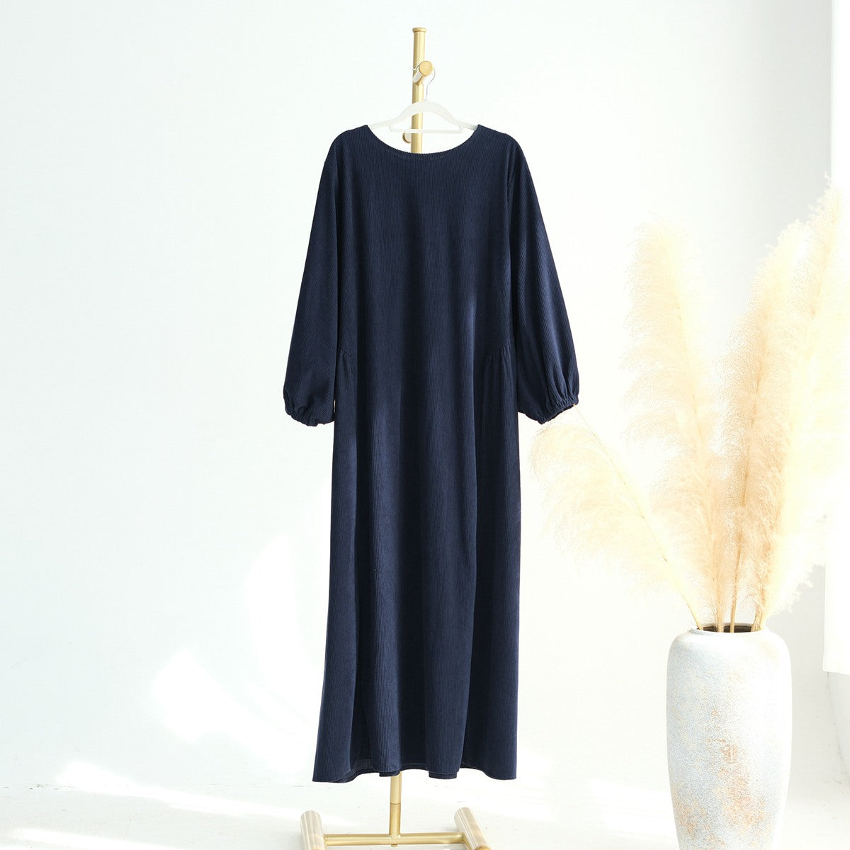 Winter Fall Thick Corduroy Abaya Dress