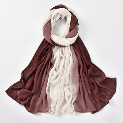 Muslim Women Color Gradient Hijab Scarf #26VS812