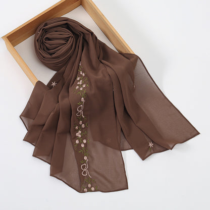 Muslim Women Embroidery Hijab Scarf #26VE122