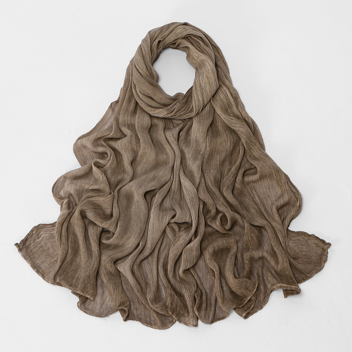 Muslim Women Rayon Textured Hijab Scarf #26VE089