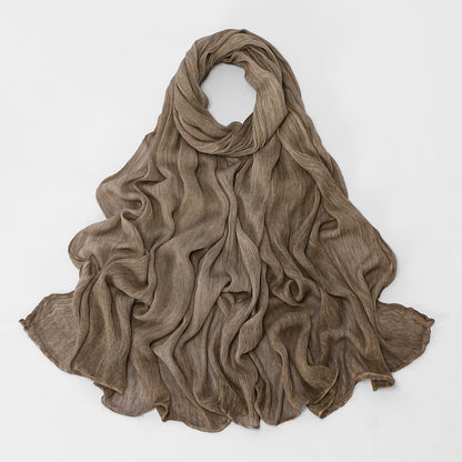 Muslim Women Rayon Textured Hijab Scarf #26VE089