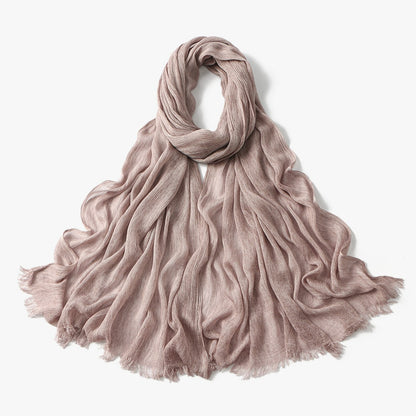 Muslim Women Pleated Hijab Scarf #26VE059