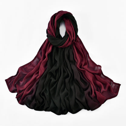 Muslim Women Color Gradient Hijab Scarf #26VS812