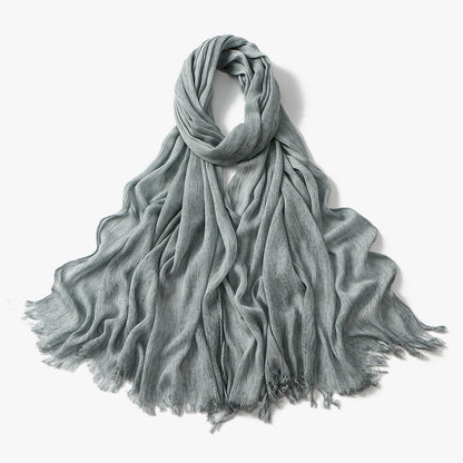 Muslim Women Pleated Hijab Scarf #26VE059