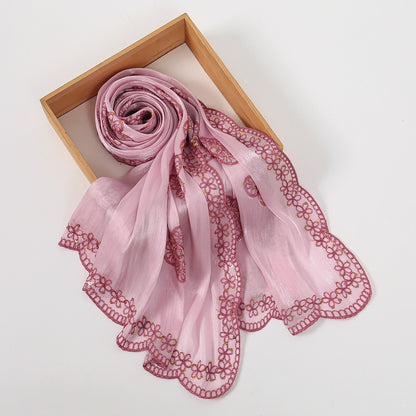 Muslim Women Sequins Embroidery Hijab Scarf #26VE176