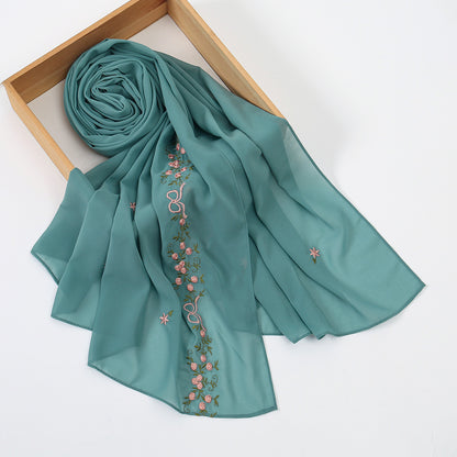 Muslim Women Embroidery Hijab Scarf #26VE122
