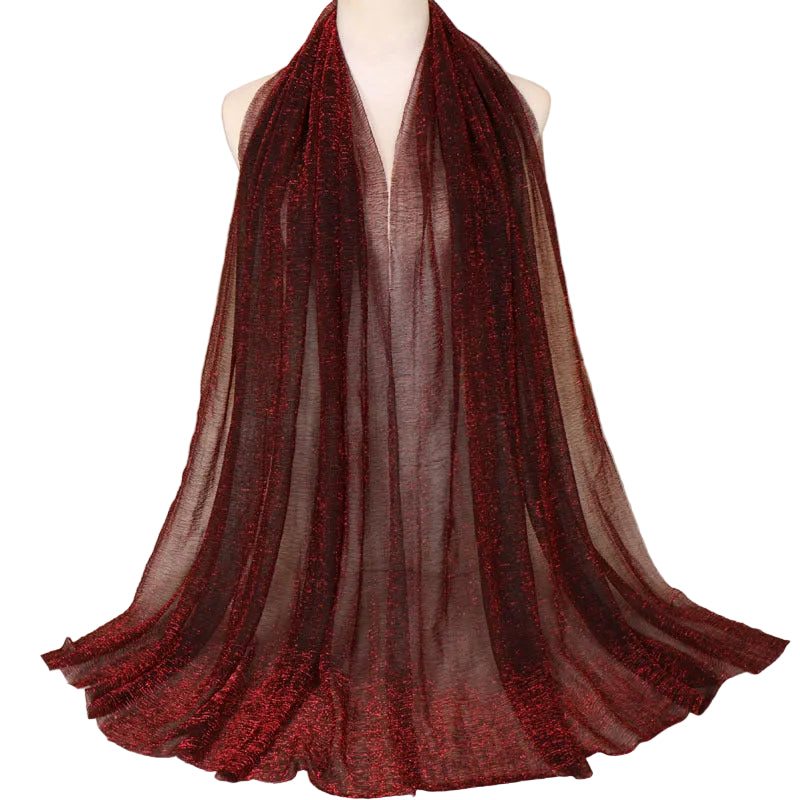 Muslim Women Gold Thread Hijab Scarf #26YW71