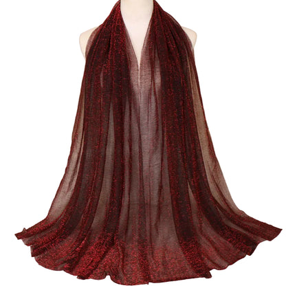 Muslim Women Gold Thread Hijab Scarf #26YW71