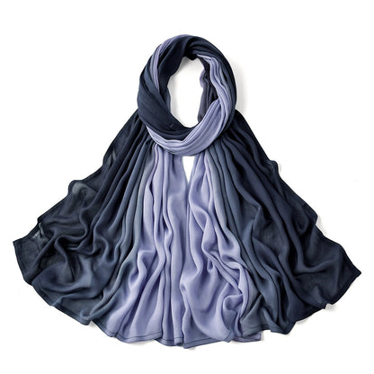 Muslim Women Color Gradient Hijab Scarf #26VS812