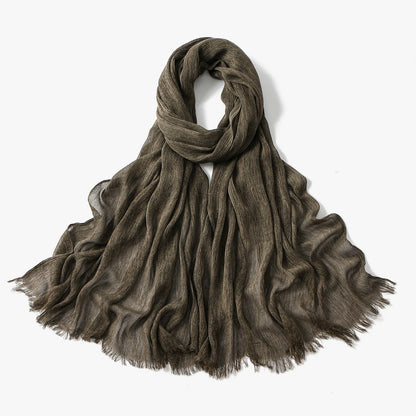 Muslim Women Pleated Hijab Scarf #26VE059