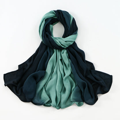 Muslim Women Color Gradient Hijab Scarf #26VS812