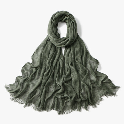 Muslim Women Pleated Hijab Scarf #26VE059