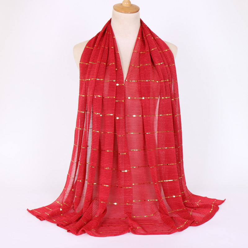 Muslim Women Sequins Hijab Scarf #26VS064
