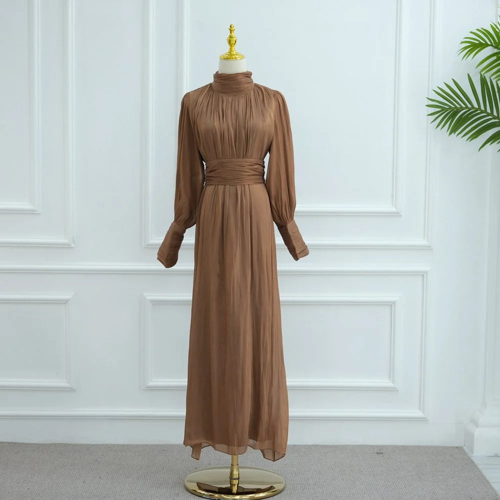Middle East Arab Dubai Shiny Abaya Dress #251049