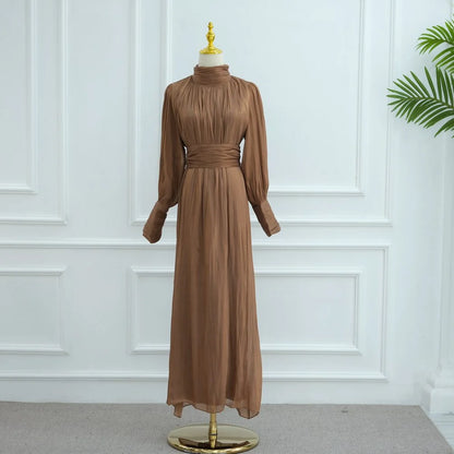 Middle East Arab Dubai Shiny Abaya Dress #251049