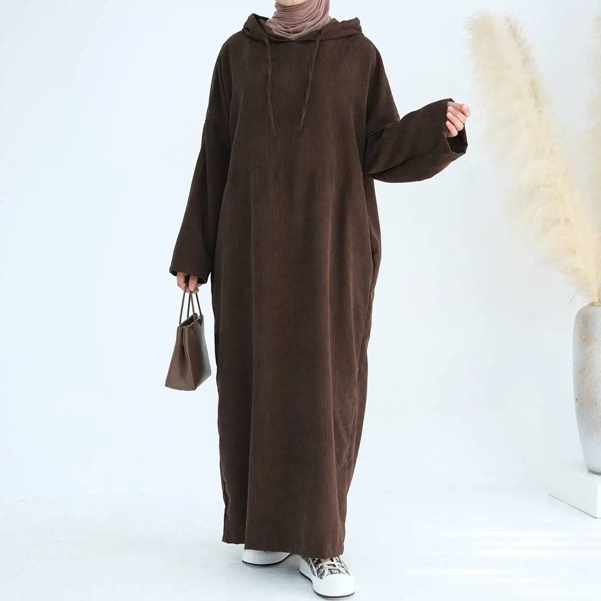 Winter Fall Corduroy Abaya Dress