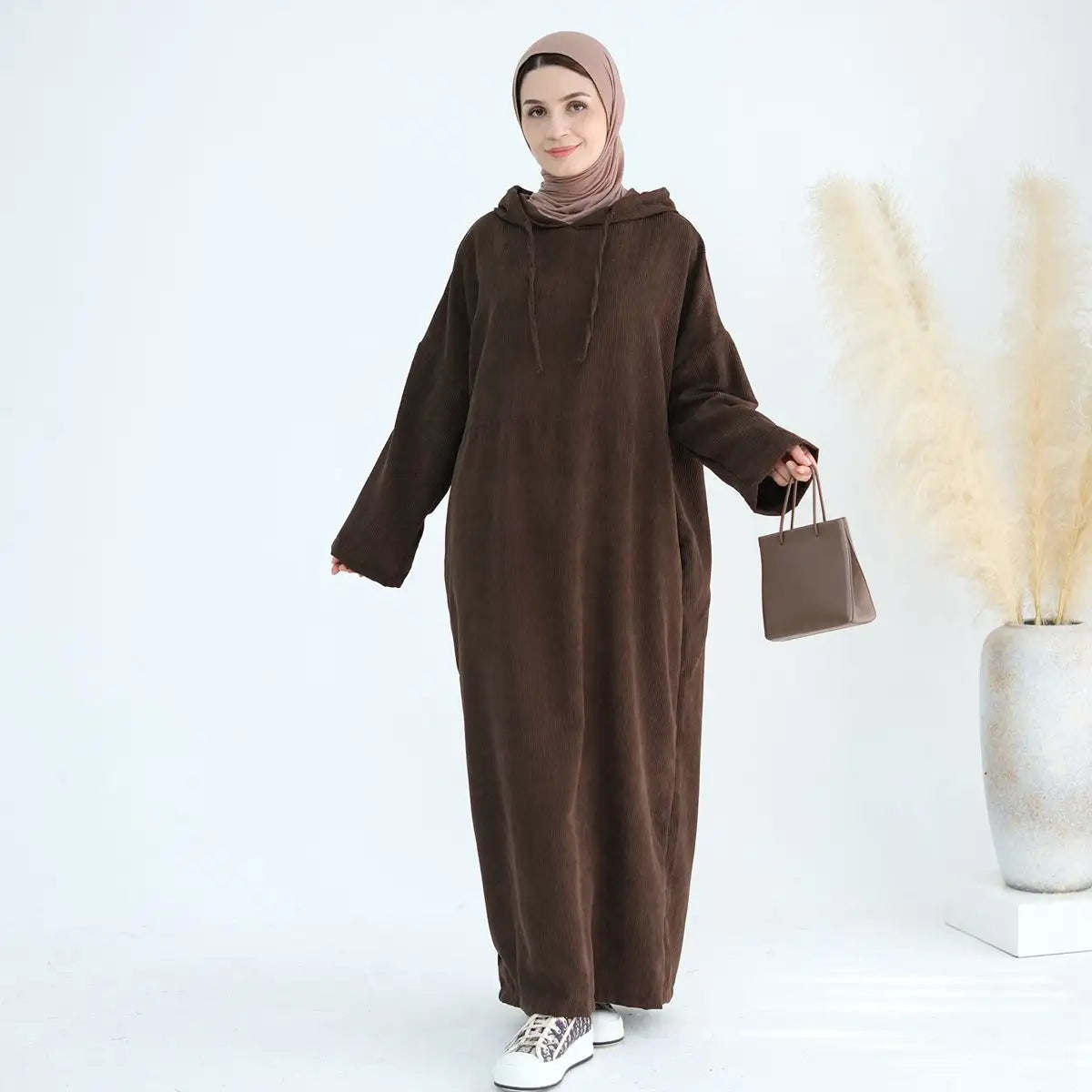 Winter Fall Corduroy Abaya Dress