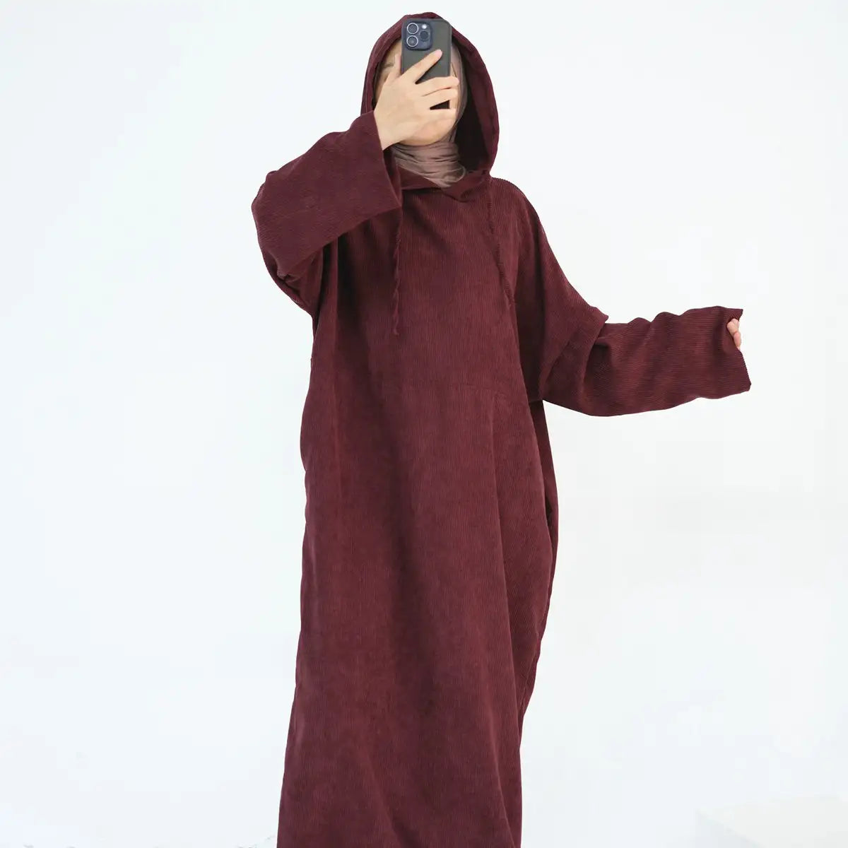 Winter Fall Corduroy Abaya Dress