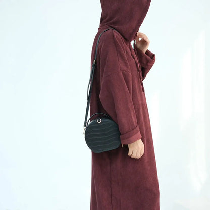 Winter Fall Corduroy Abaya Dress