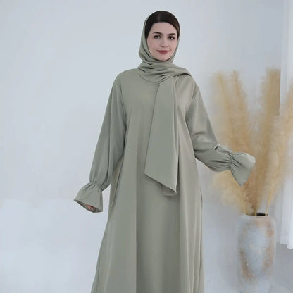 Muslim Women Flare Sleeve Abaya Dress