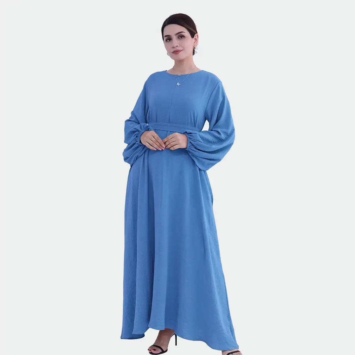 Muslim Women Cuff Sleeve Abaya Dress