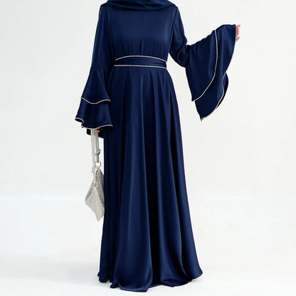 Hand Beading Double-Layered Bell Sleeves Nida Abaya Dress #25935