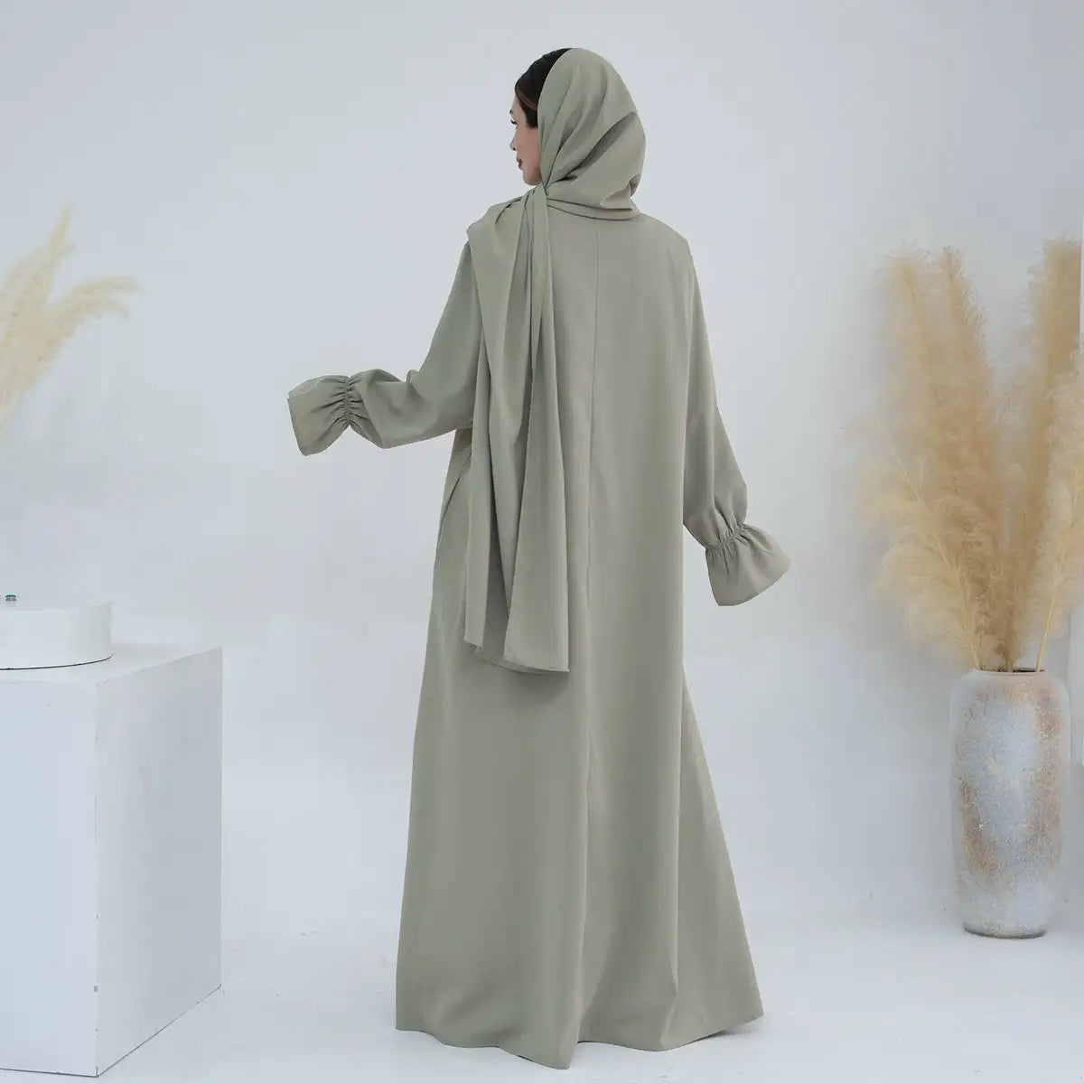 Muslim Women Flare Sleeve Abaya Dress