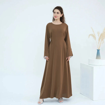 Lace Sleeve Nida Abaya Dress #251004