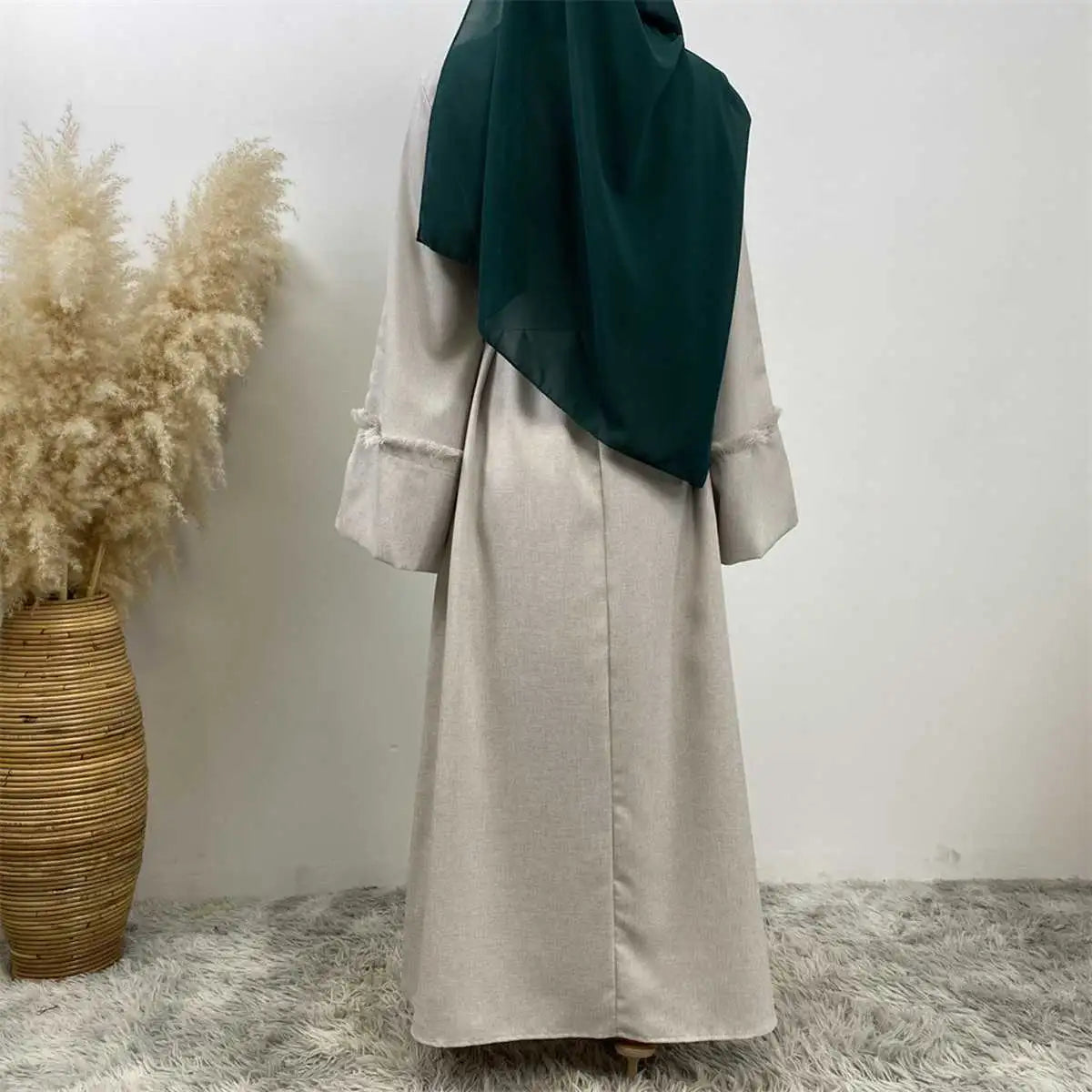 Modest Fashion Arab Plain Abaya Dress