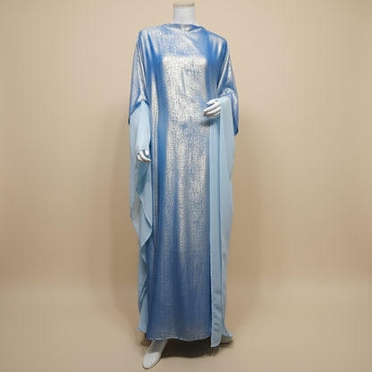 Bronzing Batwing Sleeve Farasha Abaya Dress For Muslim Women #25233